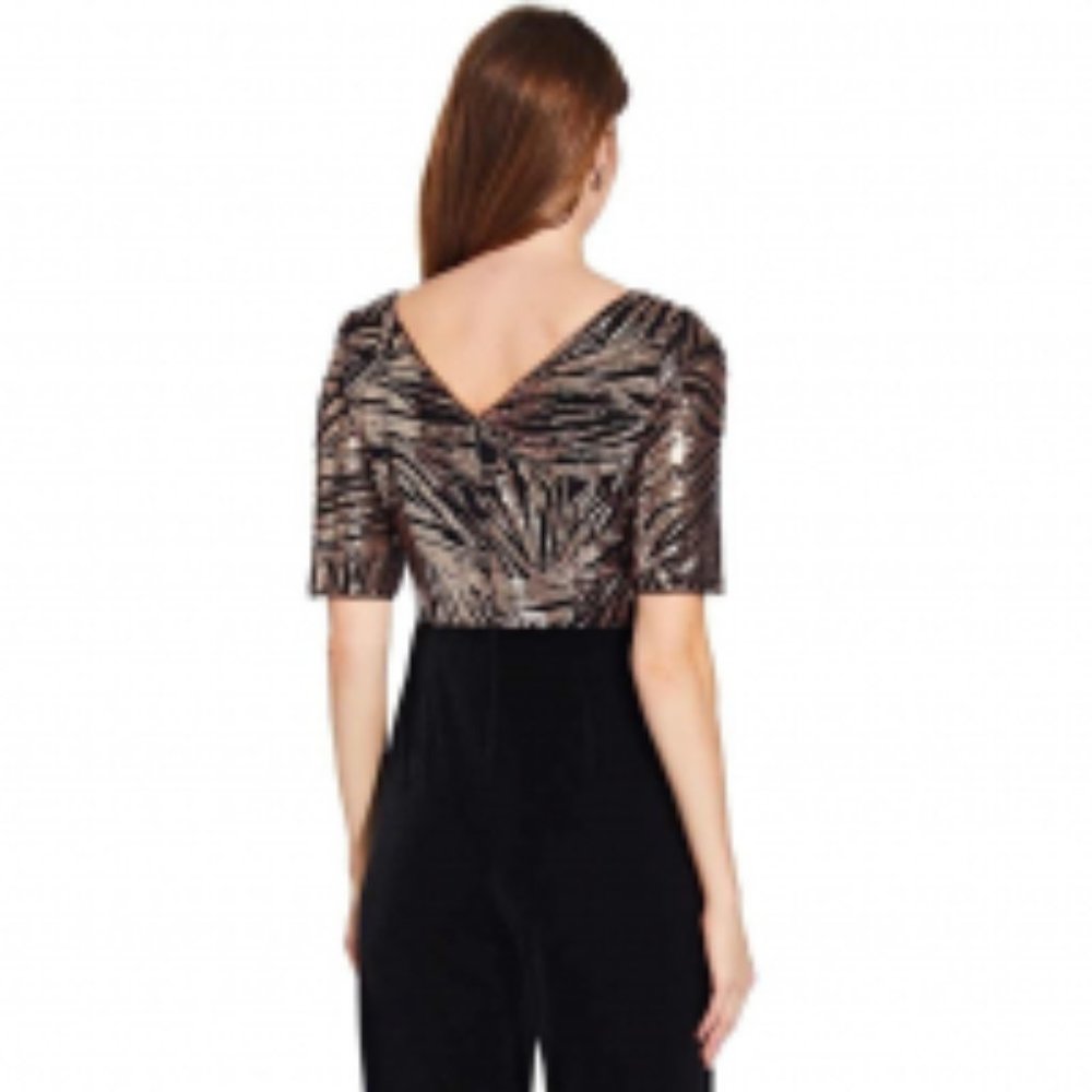NWT velvet  sequins Adrianna Papell Jumpsuit 4 - Picture 5 of 5